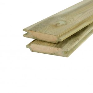 Geïmpregneerd blokhutprofiel 28 x 145 mm (werkend 127 mm)