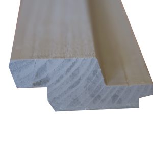 Enkel rhombus (Deens rabat) geimpregneerd daarna signaal grijs gespoten 70 x 28mm (53mm werkend)