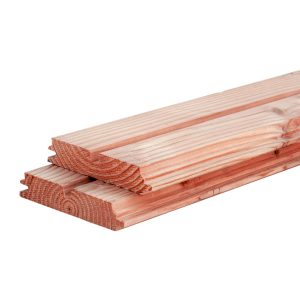 Douglas dubbel rhombusprofiel 27 x 135 mm (werkend 125 mm) (Deens rabat)