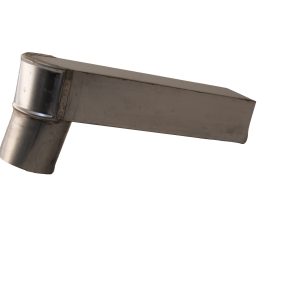 300722 - Zinken stadsuitloop 60X80mm naar rond 80mm