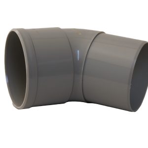 300806 - Pvc bocht 45 graden mof verjongd spie 80mm