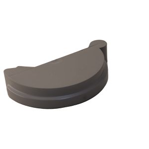 300854 - Pvc mastgoot eindkap links 125mm rubber