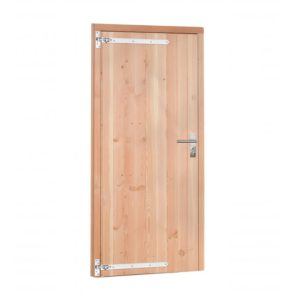 Douglas enkele dichte deur inclusief kozijn, 900mm x 2010mm, onbehandeld