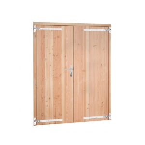 Douglas dubbele dichte deur inclusief kozijn, 1680mm x 2010mm, onbehandeld