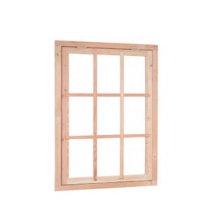 Douglas 9-ruits uitzetraam, 898mm x 1363mm, onbehandeld