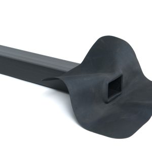 EPDM zijuitloop 60x80mm 90⁰ (haaks)