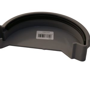 Pvc mastgoot eindkap rechts 125mm rubber