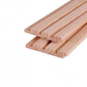 Douglas triple rhombusprofiel 18 x 140 mm (werkend 130 mm) (design/Deens rabat)