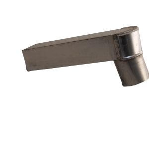 Zinken stadsuitloop 60X80mm naar rond 80mm