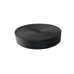 Boomband gordel 50mm breed en 50m1 lang kleur zwart