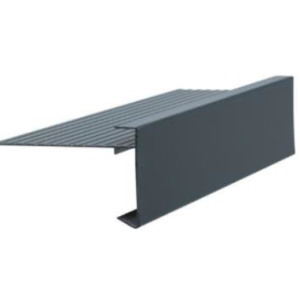 Daktrim 60mm lengte 2500mm ral 9005 zwart gespoten