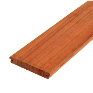 Padoek / Padouk vlonderplank glad geschaafd met B-fix profiel 22 x 140mm