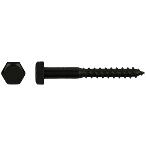 Houtdraadbout m8 zwart