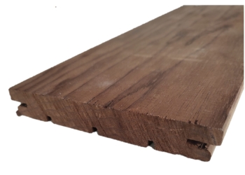 Thermo frake vlonderplank glad geschaafd met B-fix profiel  20 x 140mm thermisch gemodificeerd