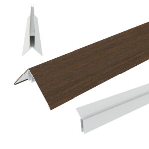 NewTechWood hoekprofiel Ipe rhombus aluminium tbv wandbekleding 60 x 60mm