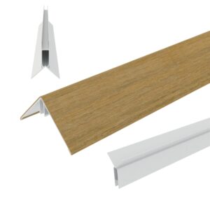 NewTechWood hoekprofiel Red Cedar rhombus aluminium tbv wandbekleding 60 x 60mm