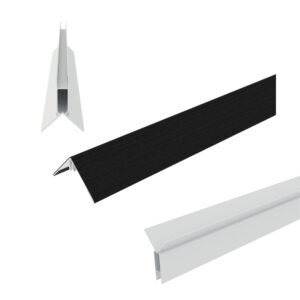 NewTechWood hoekprofiel Zwart rhombus aluminium tbv wandbekleding 60 x 60 x 3000mm